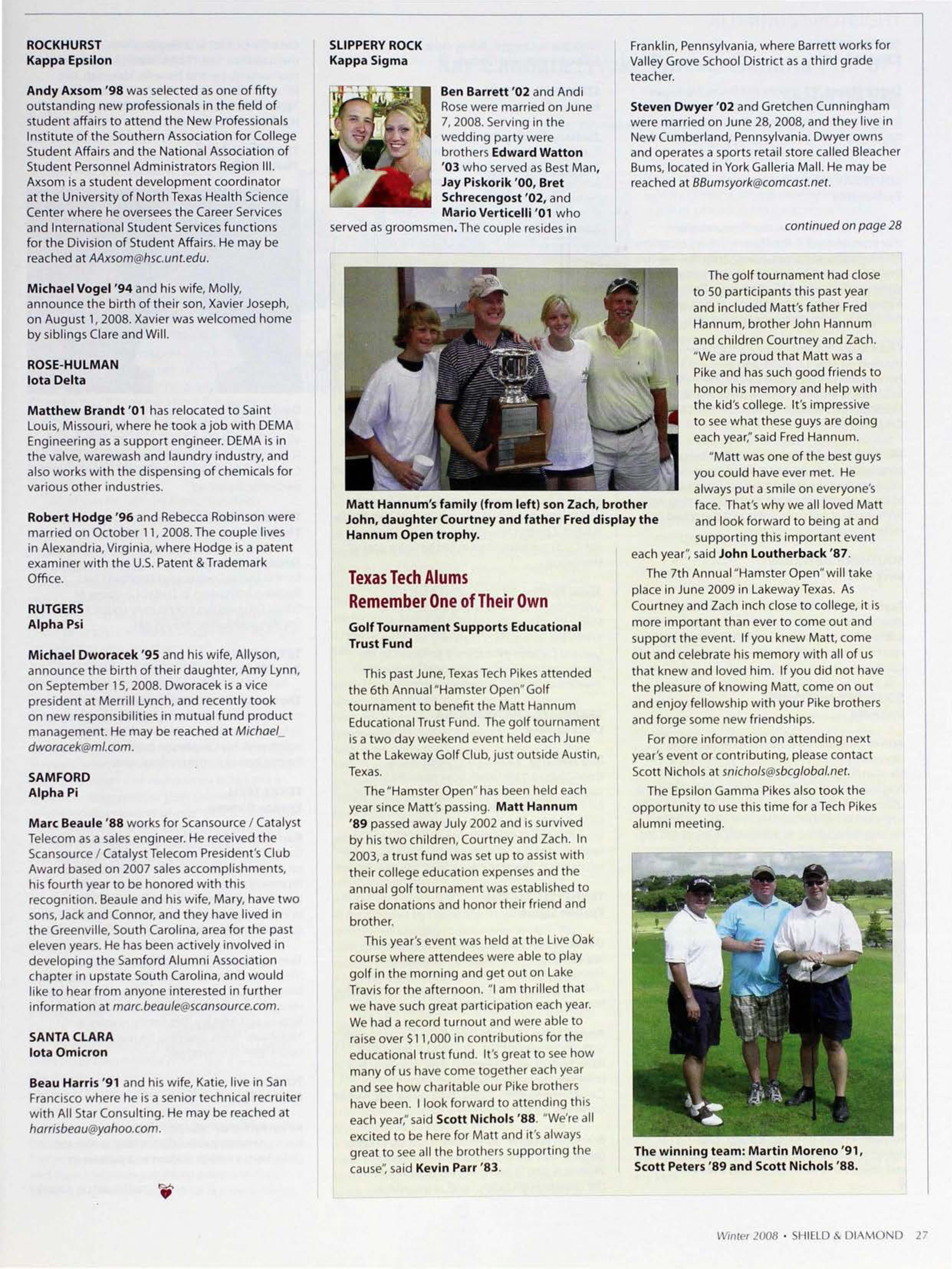 Texas Tech Alums Remember One of Their Own